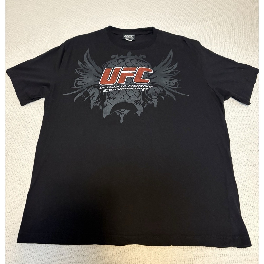 Vintage Y2k UFC Mens 2XL Black Ultimate Fighting Championship Graphic T-Shirt